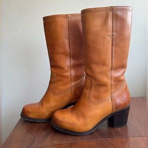 Frye Kendall Boots cognac color